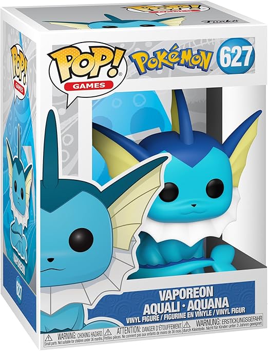 Funko Pop ! Games: Pokemon - Vaporeon - Aquali - Vinyl Samlarfigur