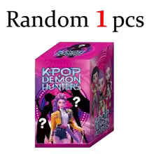 Kpop Demon Hunter blindbox, animé, rolig blindpåse, liten staty, periferimodell, skrivbordsblindbox, presentdekoration